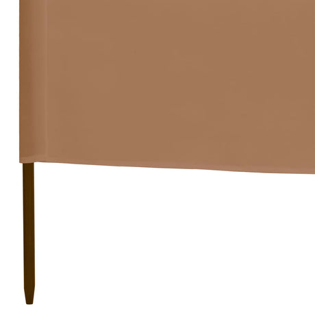 Windscherm 3-panelen 400x160 cm stof taupe - AllerleiShop