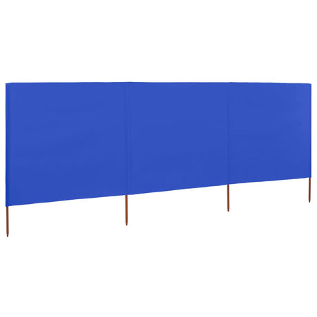 Windscherm 3-panelen 400x160 cm stof azuurblauw - AllerleiShop