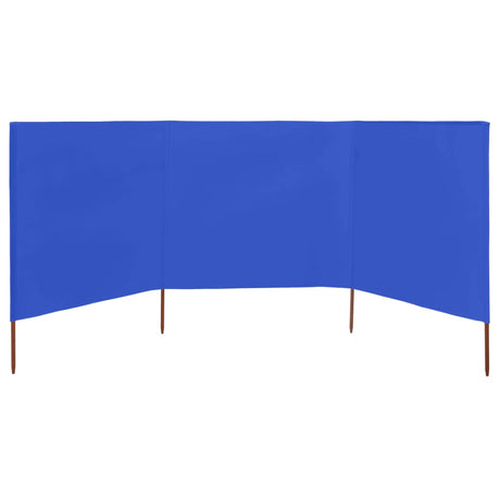 Windscherm 3-panelen 400x160 cm stof azuurblauw - AllerleiShop