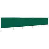 Windscherm 5-panelen 600x80 cm stof groen - AllerleiShop