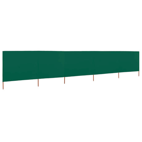 Windscherm 5-panelen 600x120 cm stof groen - AllerleiShop