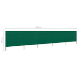 Windscherm 5-panelen 600x120 cm stof groen - AllerleiShop