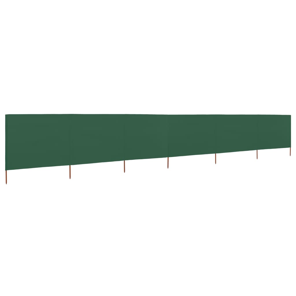 Windscherm 6-panelen 800x120 cm stof groen - AllerleiShop