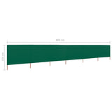 Windscherm 6-panelen 800x120 cm stof groen - AllerleiShop