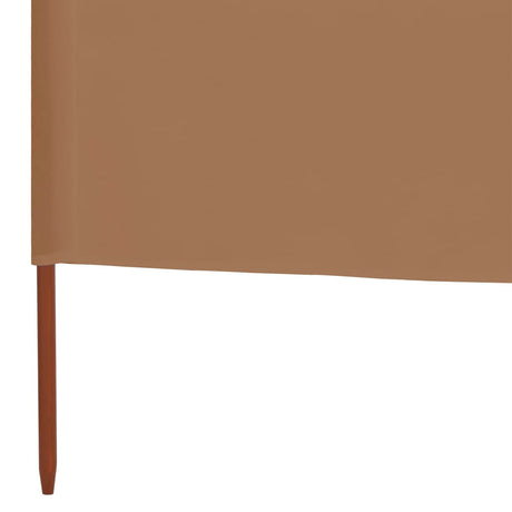 Windscherm 6-panelen 800x120 cm stof taupe - AllerleiShop