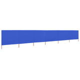 Windscherm 6-panelen 800x120 cm stof azuurblauw - AllerleiShop