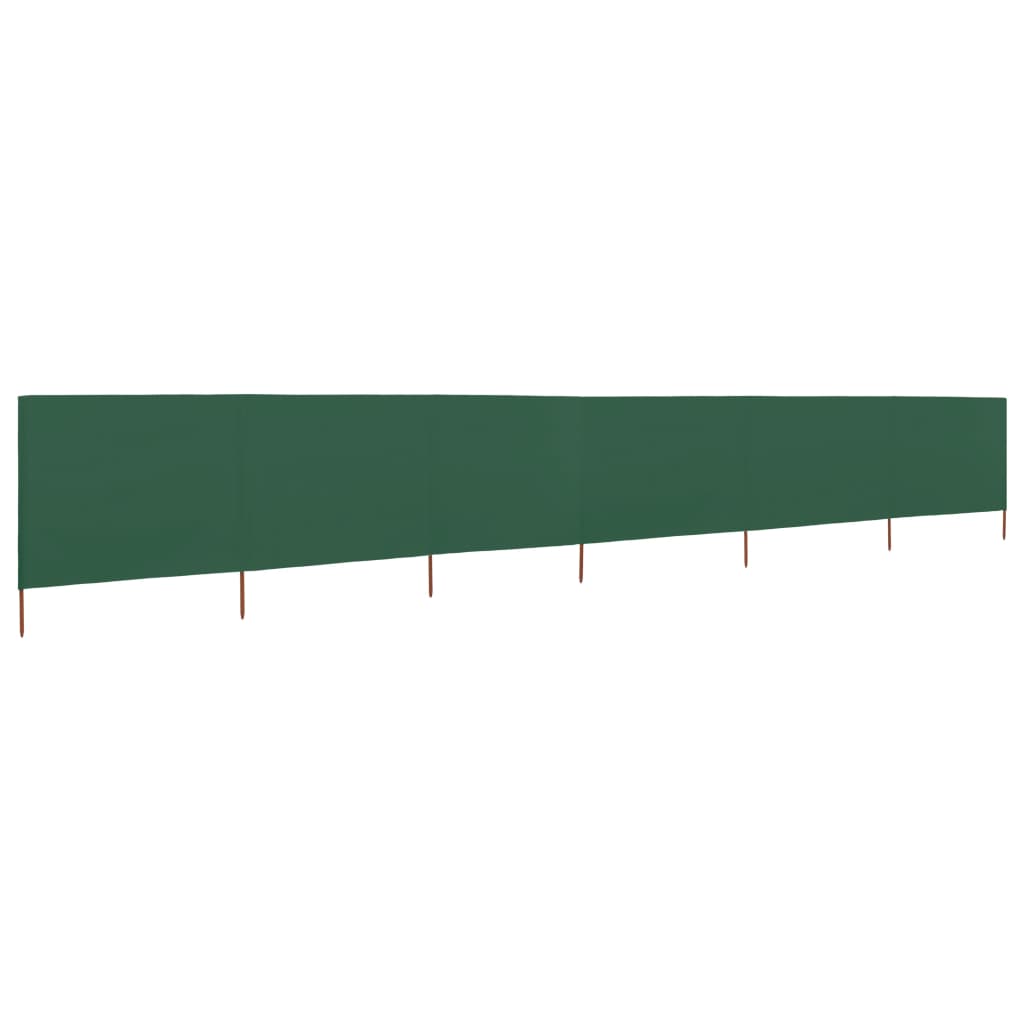 Windscherm 6-panelen 800x160 cm stof groen - AllerleiShop