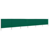 Windscherm 6-panelen 800x160 cm stof groen - AllerleiShop