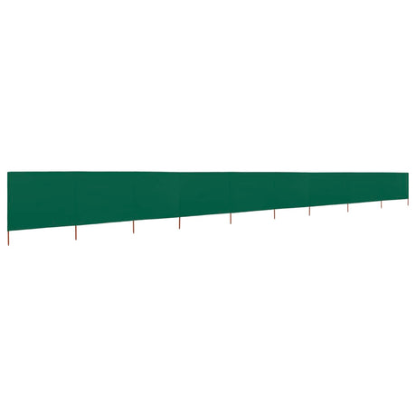 Windscherm 9-panelen 1200x120 cm stof groen - AllerleiShop