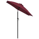 Parasol 200x224 cm aluminium bordeauxrood - AllerleiShop