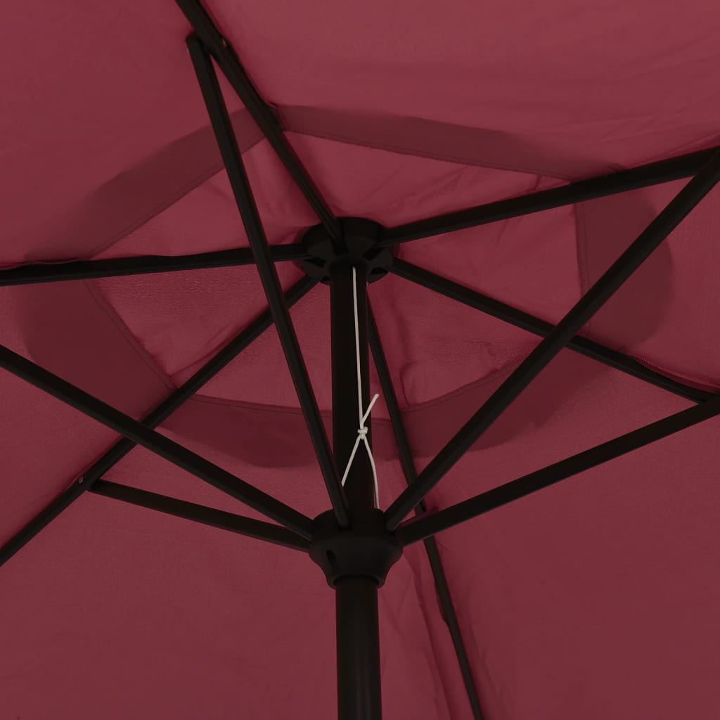 Parasol 200x224 cm aluminium bordeauxrood - AllerleiShop