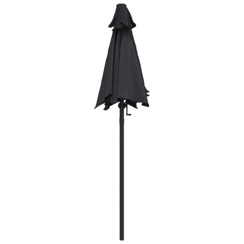 Parasol 200x224 cm aluminium zwart - AllerleiShop