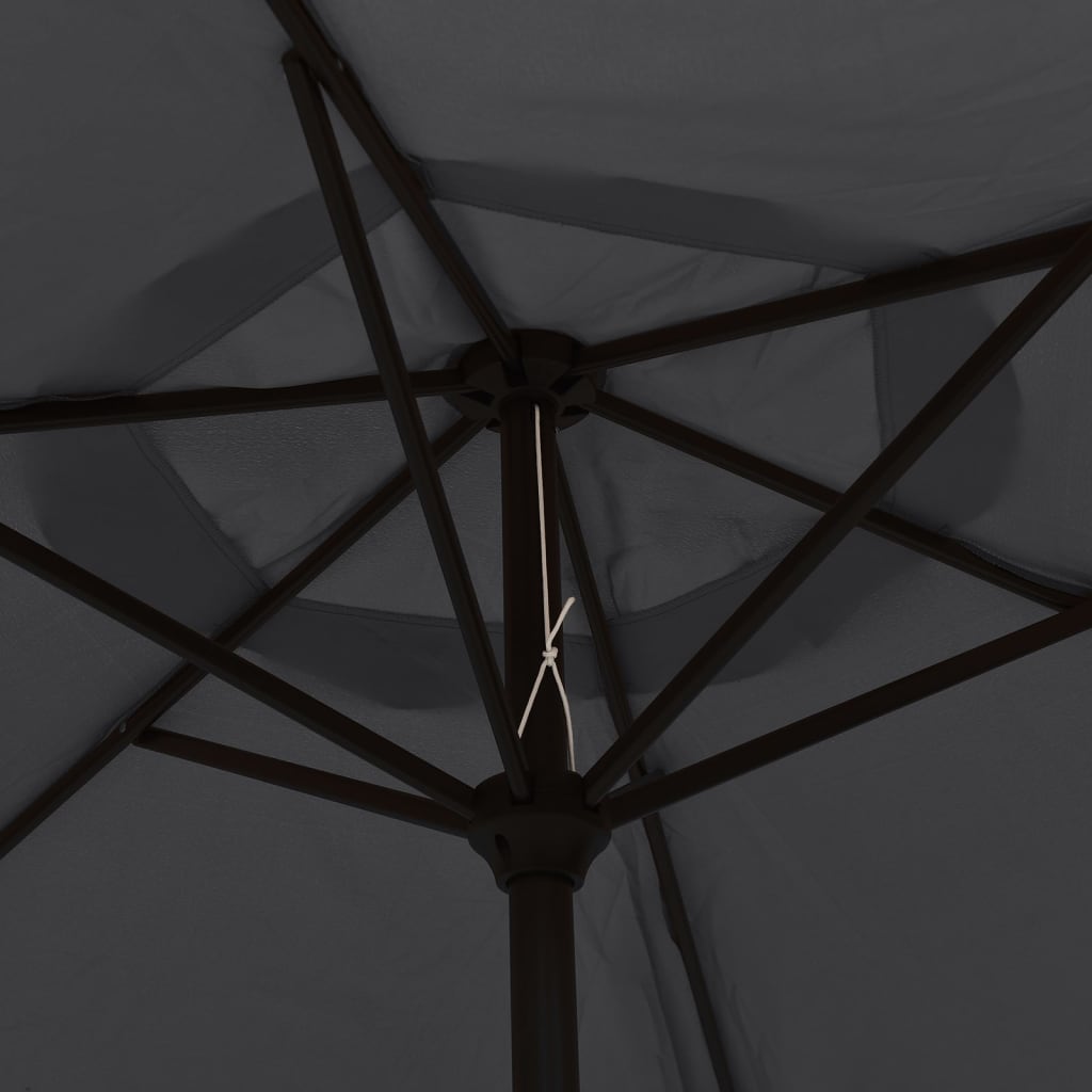 Parasol 200x224 cm aluminium zwart - AllerleiShop