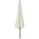 Parasol met houten paal 330 cm zandwit - AllerleiShop