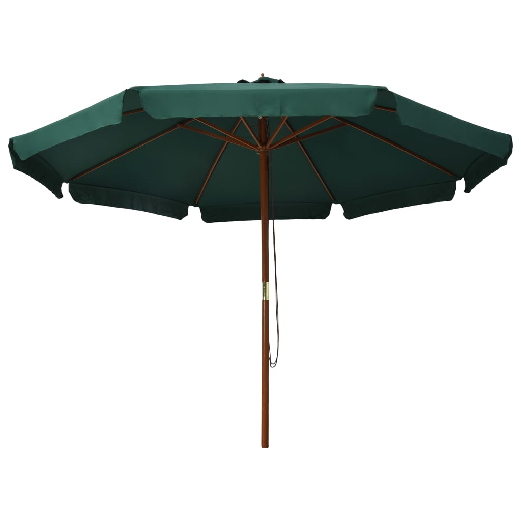 Parasol met houten paal 330 cm groen - AllerleiShop