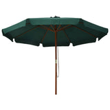 Parasol met houten paal 330 cm groen - AllerleiShop