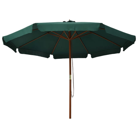 Parasol met houten paal 330 cm groen - AllerleiShop