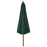 Parasol met houten paal 330 cm groen - AllerleiShop