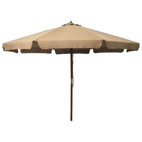 Parasol met houten paal 330 cm taupe - AllerleiShop