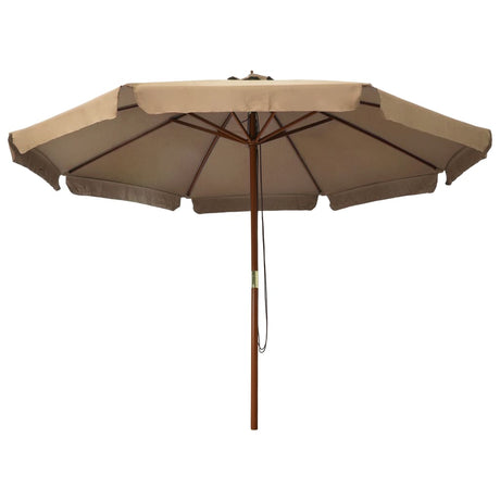 Parasol met houten paal 330 cm taupe - AllerleiShop