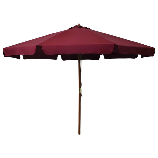 Parasol met houten paal 330 cm bordeauxrood - AllerleiShop