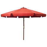 Parasol met houten paal 330 cm terracottakleurig - AllerleiShop