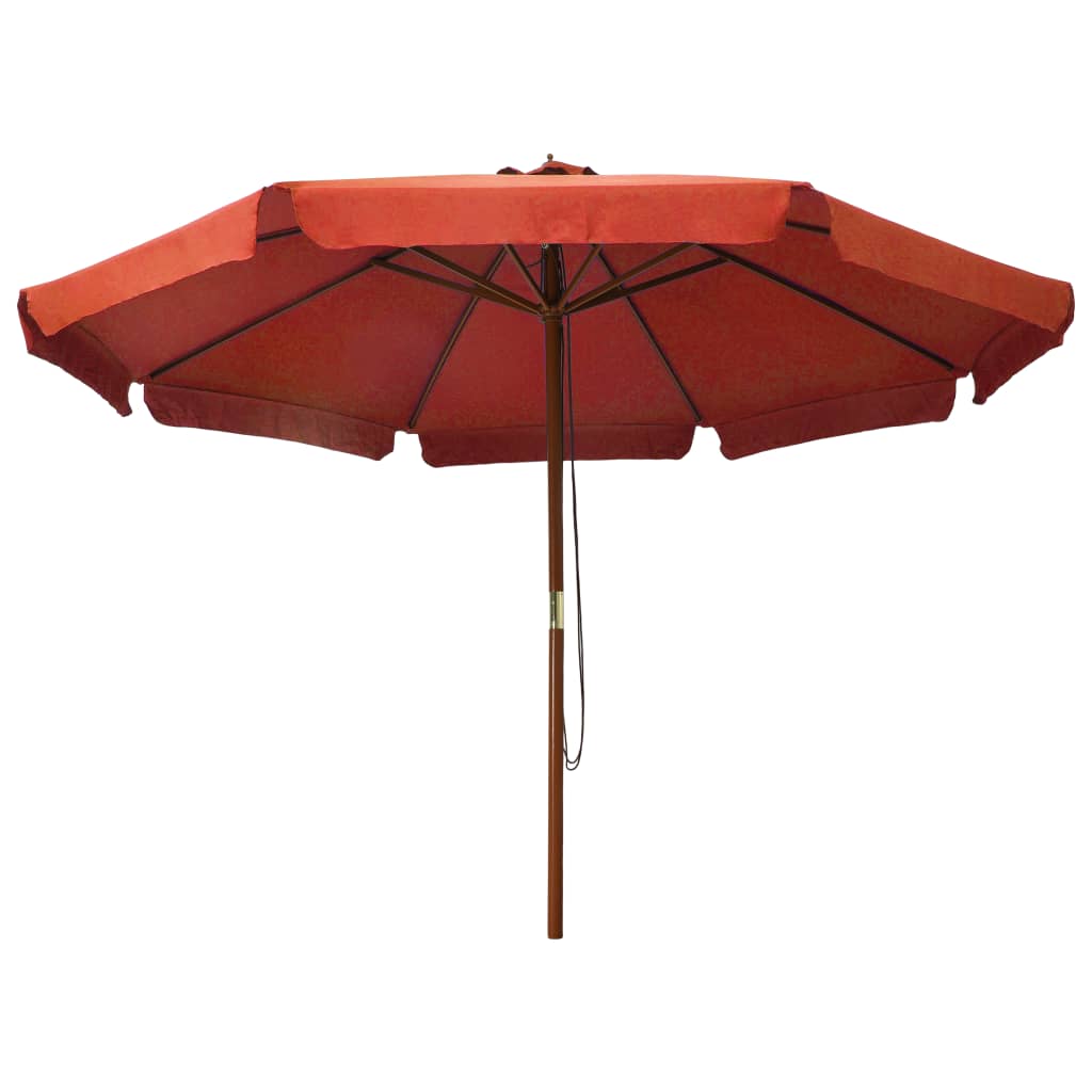 Parasol met houten paal 330 cm terracottakleurig - AllerleiShop