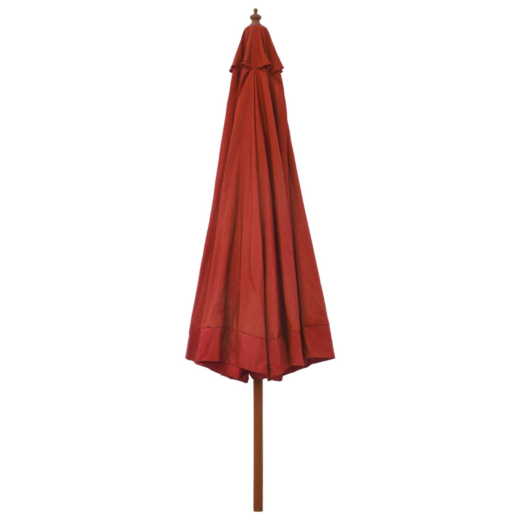 Parasol met houten paal 330 cm terracottakleurig - AllerleiShop