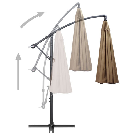 Zweefparasol met aluminium paal 3 m taupe - AllerleiShop