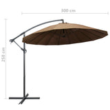 Zweefparasol met aluminium paal 3 m taupe - AllerleiShop