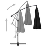 Zweefparasol met aluminium paal 3 m zwart - AllerleiShop