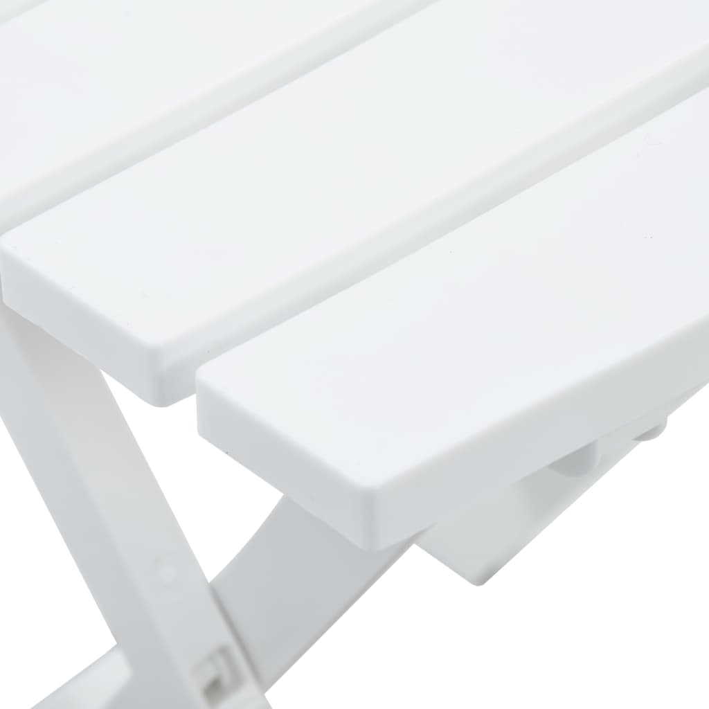 Tuintafel inklapbaar 44,5x38,5x50 cm wit - AllerleiShop