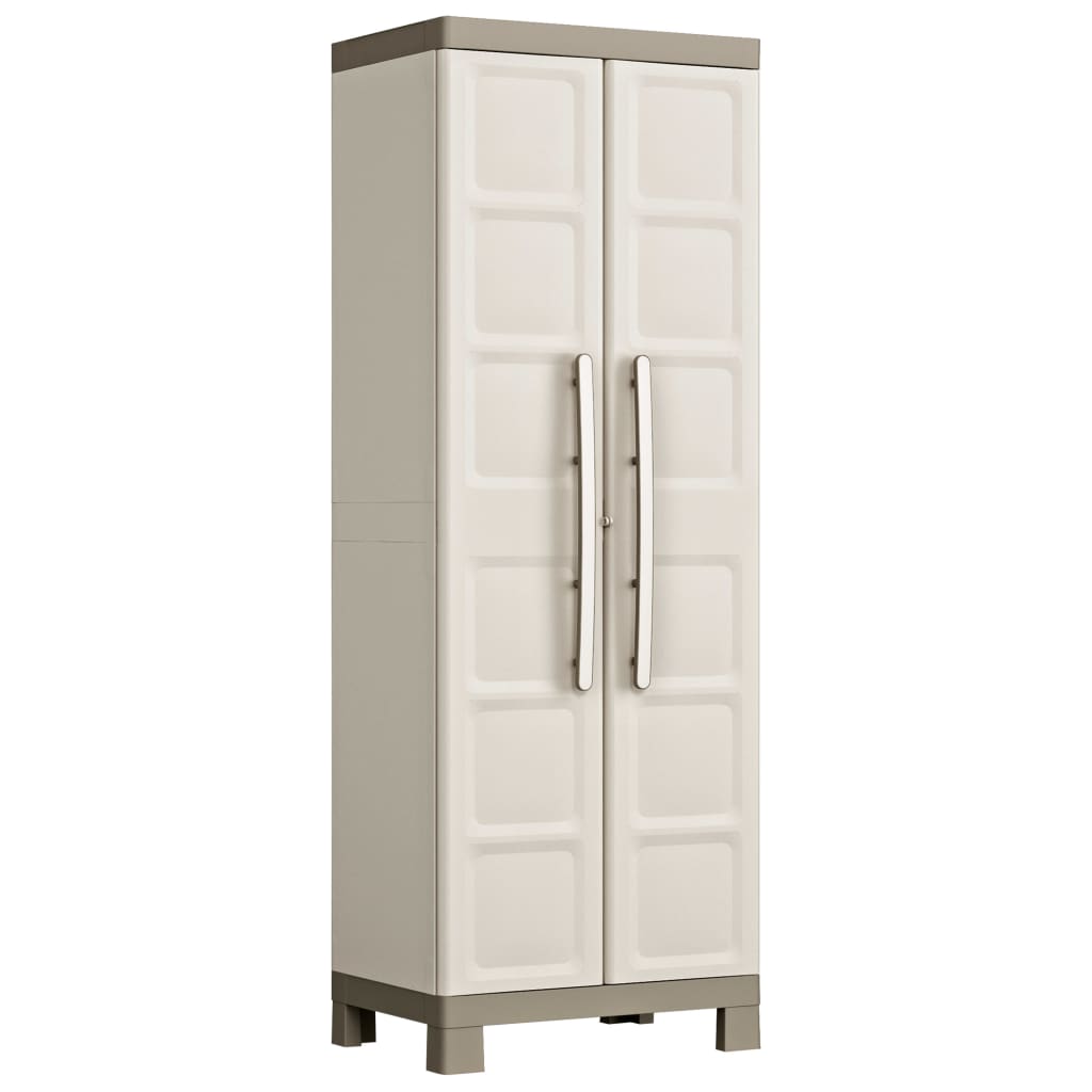 Opbergkast met schappen Excellence 182 cm beige en taupe