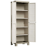 Opbergkast met schappen Excellence 182 cm beige en taupe