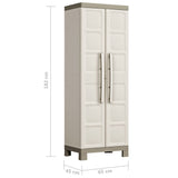 Opbergkast met schappen Excellence 182 cm beige en taupe