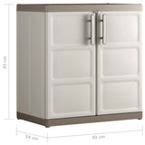 Opbergkast laag Excellence XL 93 cm beige en taupe