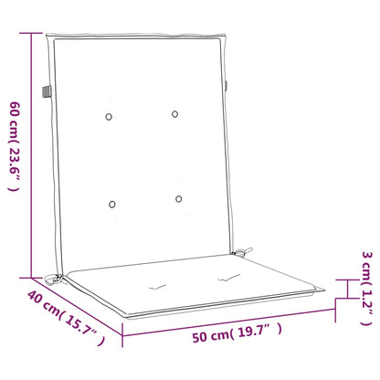 Tuinstoelkussen lage rug 4 st 100x50x3 cm oxford stof antraciet - AllerleiShop