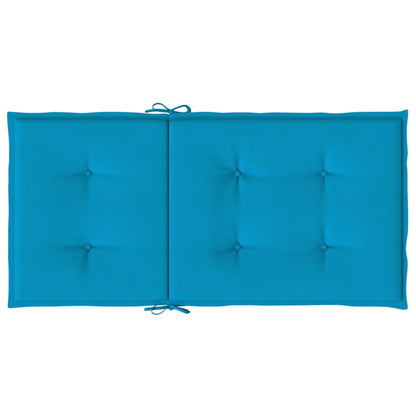 Tuinstoelkussens lage rug 2 st 100x50x3 cm oxford stof blauw - AllerleiShop