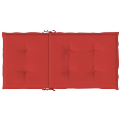 Tuinstoelkussens lage rug 2 st 100x50x3 cm oxford stof rood - AllerleiShop