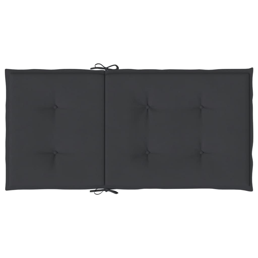 Tuinstoelkussens lage rug 2 st 100x50x3 cm oxford stof zwart - AllerleiShop