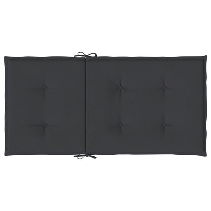 Tuinstoelkussens lage rug 2 st 100x50x3 cm oxford stof zwart - AllerleiShop