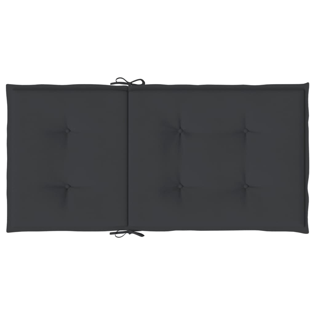 Tuinstoelkussens lage rug 4 st 100x50x3 cm oxford stof zwart - AllerleiShop