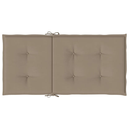 Tuinstoelkussens lage rug 2 st 100x50x3 cm oxford stof taupe - AllerleiShop