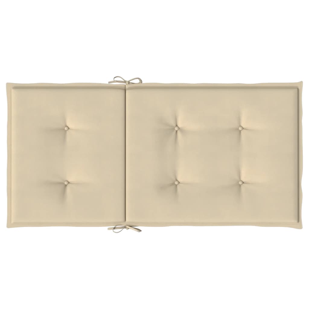 Tuinstoelkussens lage rug 2 st 100x50x3 cm oxford stof beige - AllerleiShop