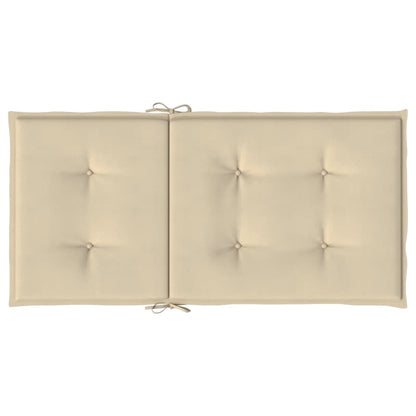 Tuinstoelkussens lage rug 2 st 100x50x3 cm oxford stof beige - AllerleiShop