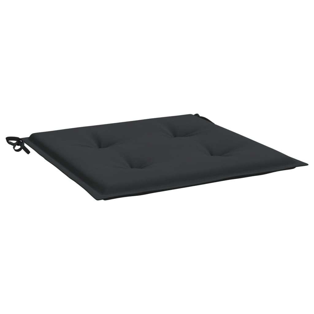 vidaXL Tuinstoelkussens 4 st 40x40x3 cm oxford stof zwart - AllerleiShop