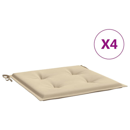 Tuinstoelkussens 4 st 40x40x3 cm oxford stof beige - AllerleiShop