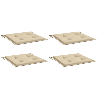 Tuinstoelkussens 4 st 40x40x3 cm oxford stof beige - AllerleiShop