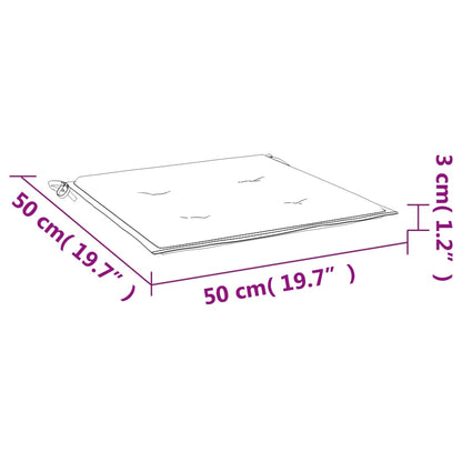 Tuinstoelkussens 2 st 50x50x3 cm stof grijs - AllerleiShop