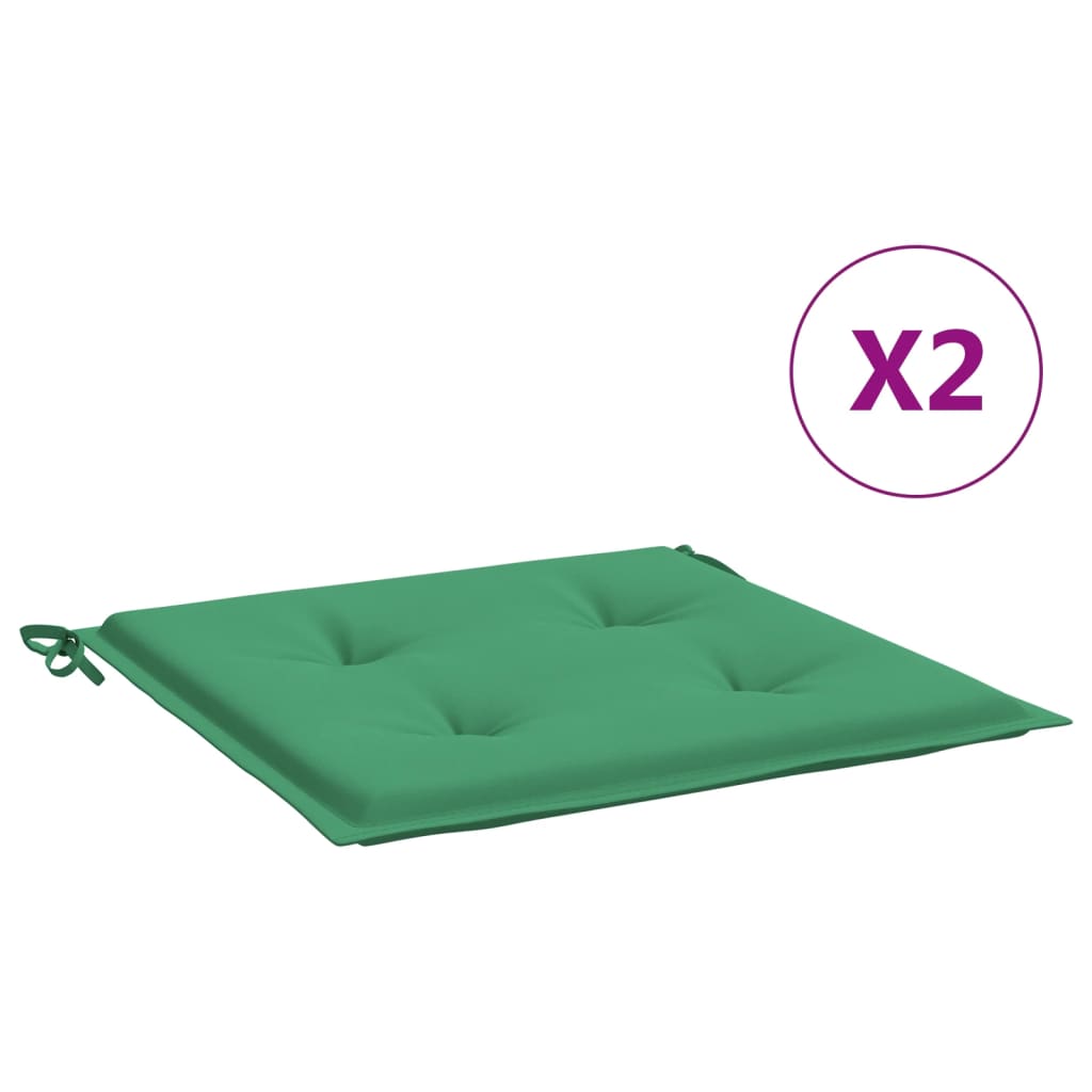 Tuinstoelkussens 2 st 50x50x3 cm oxford stof groen - AllerleiShop